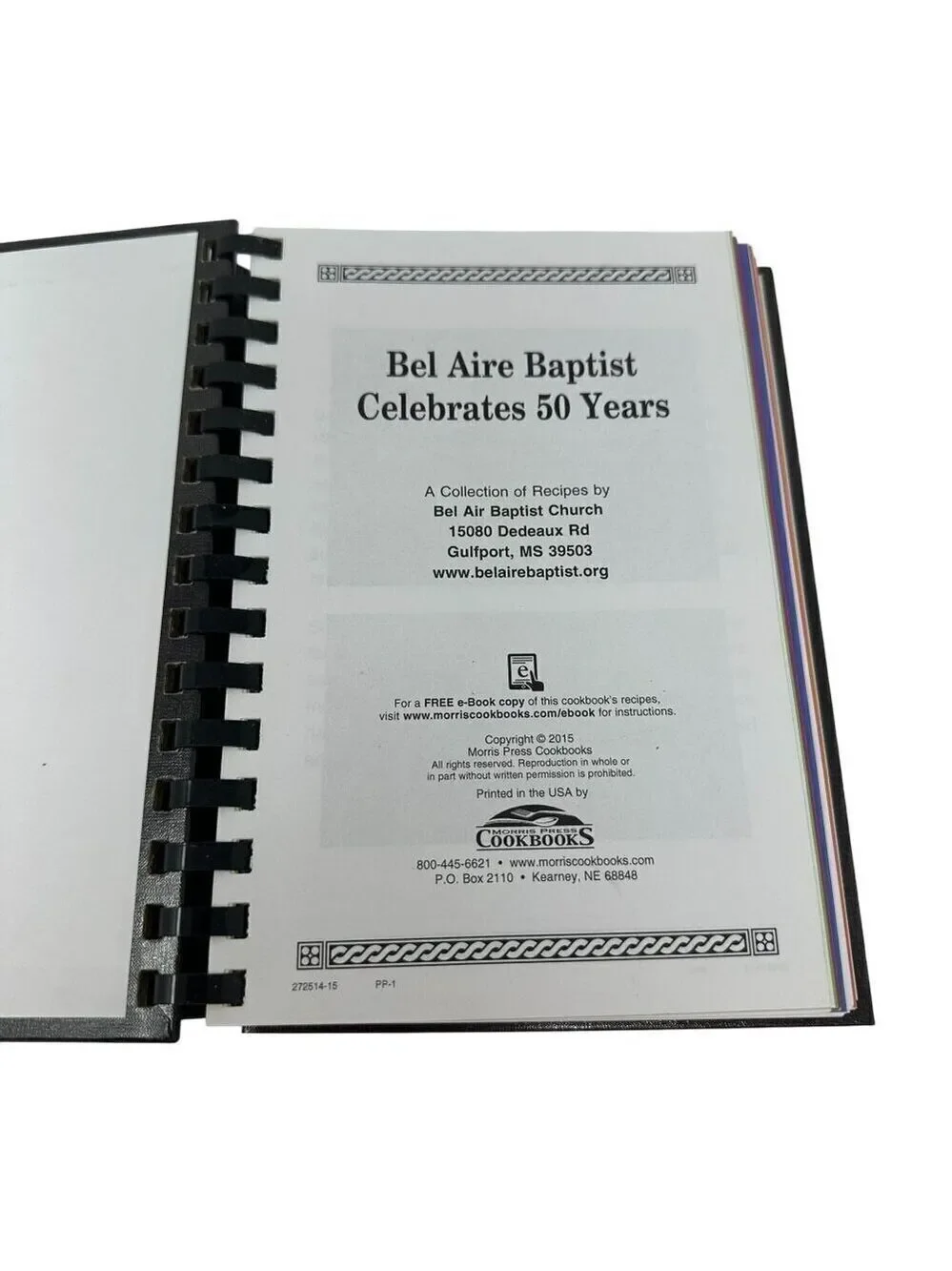 Bel Aire Baptist Church Spiral Bound Cookbook 50th Anniversary Recipes Made USA